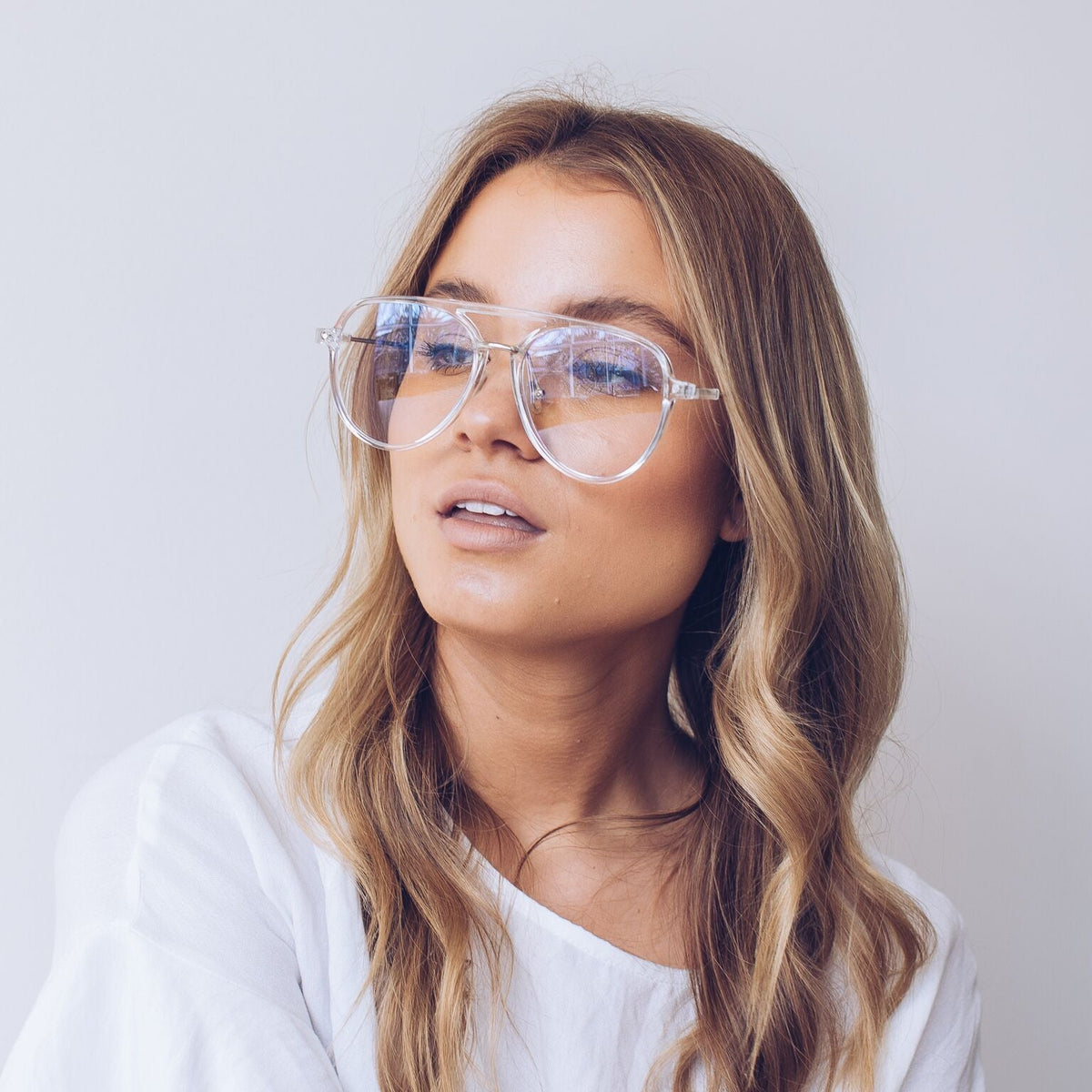 Fenton Clear Sunglasses | Women's Clear Frame Sunglasses