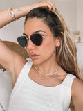 Cora Gold Sunglasses | Women's Slim Metal Frame Sunglasses