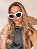 Banks White Sunglasses | Women's Oversized Cat Eye Sunglasses