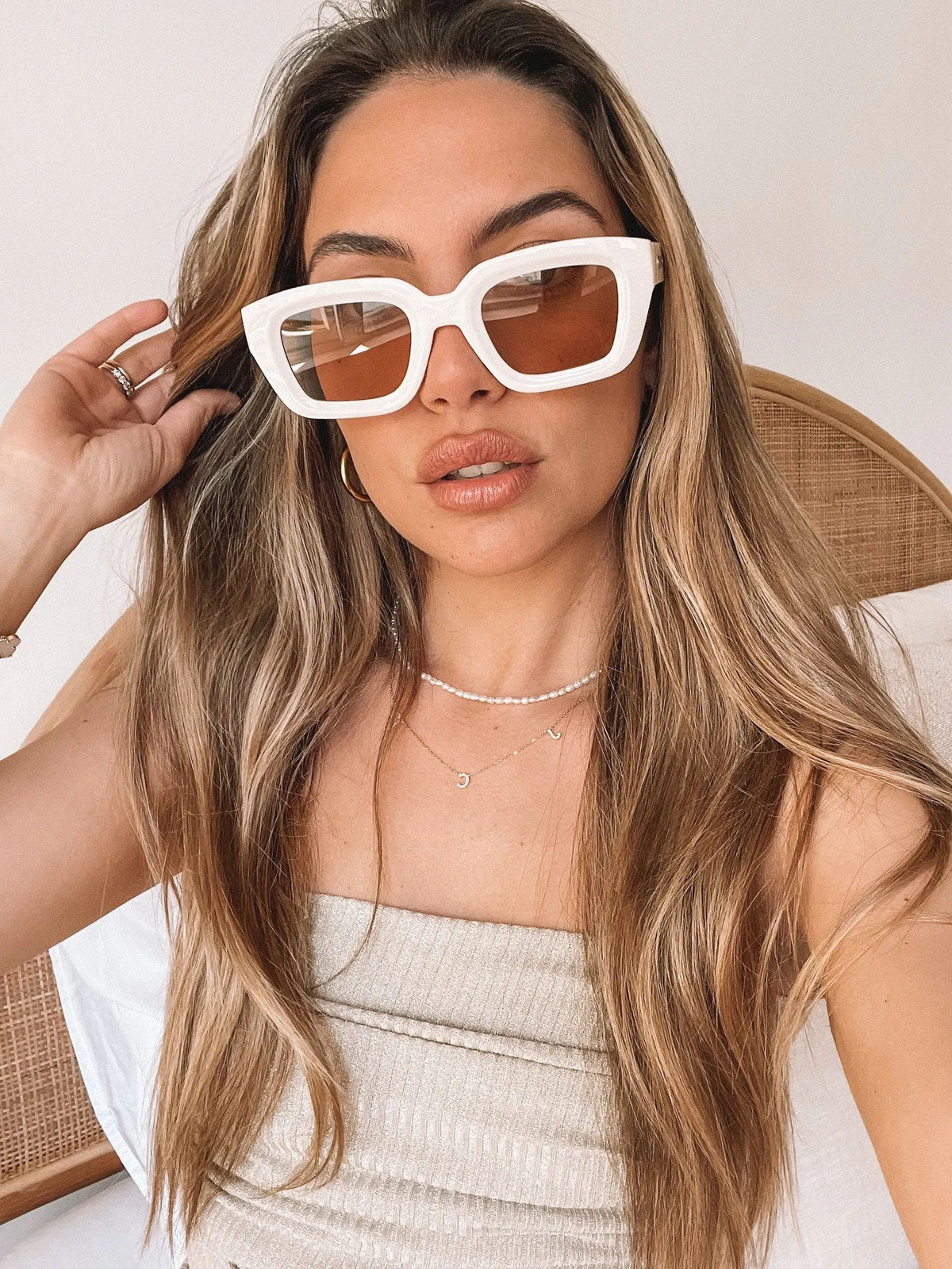 Suzie Beige Sunglasses | Women's Neutral Frame Sunglasses