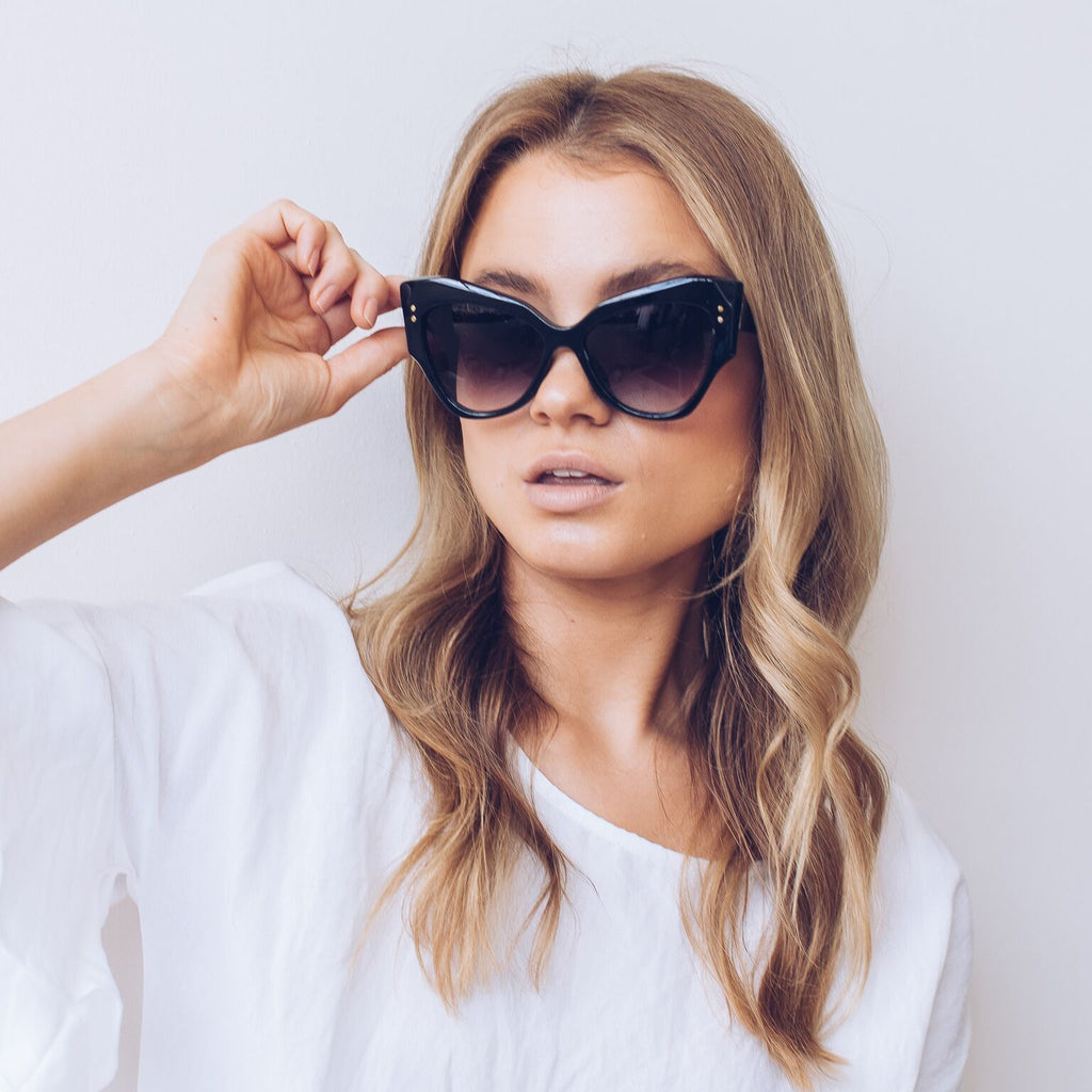 Hepburn Black Sunglasses | Women's Oversized Sunglasses