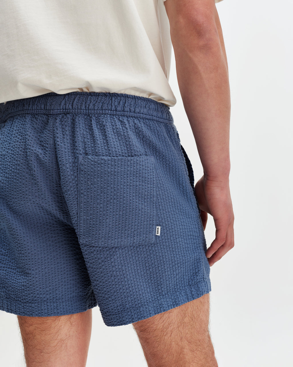 Mescal - Blue Cotton Seersucker Shorts