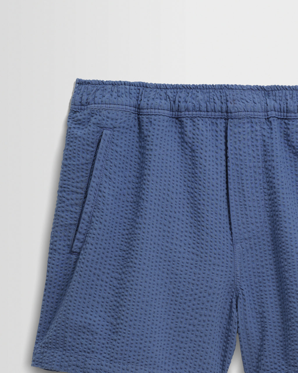 Mescal - Blue Cotton Seersucker Shorts
