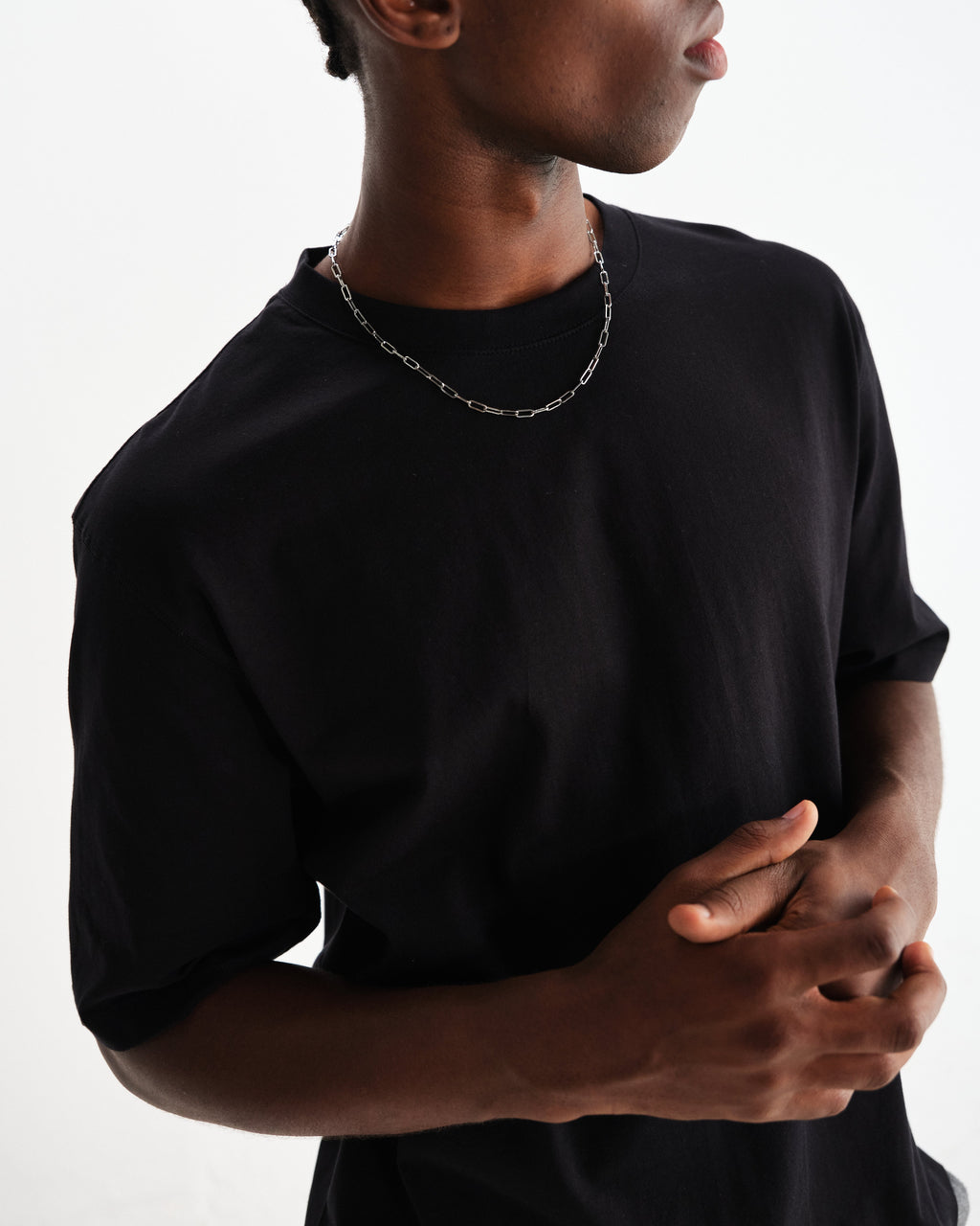 Milton - Black Organic Compact Cotton T-Shirt
