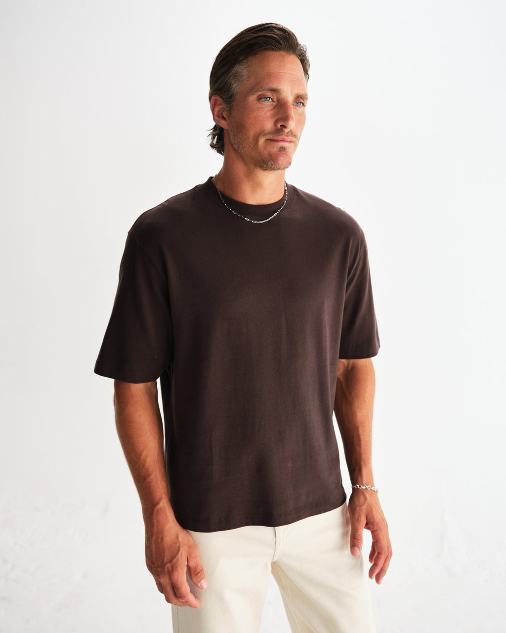 Milton - Dark Brown Organic Emorised Cotton T-Shirt