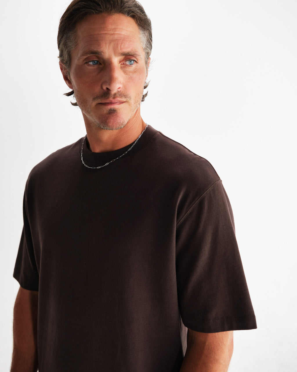 Milton - Dark Brown Organic Emorised Cotton T-Shirt