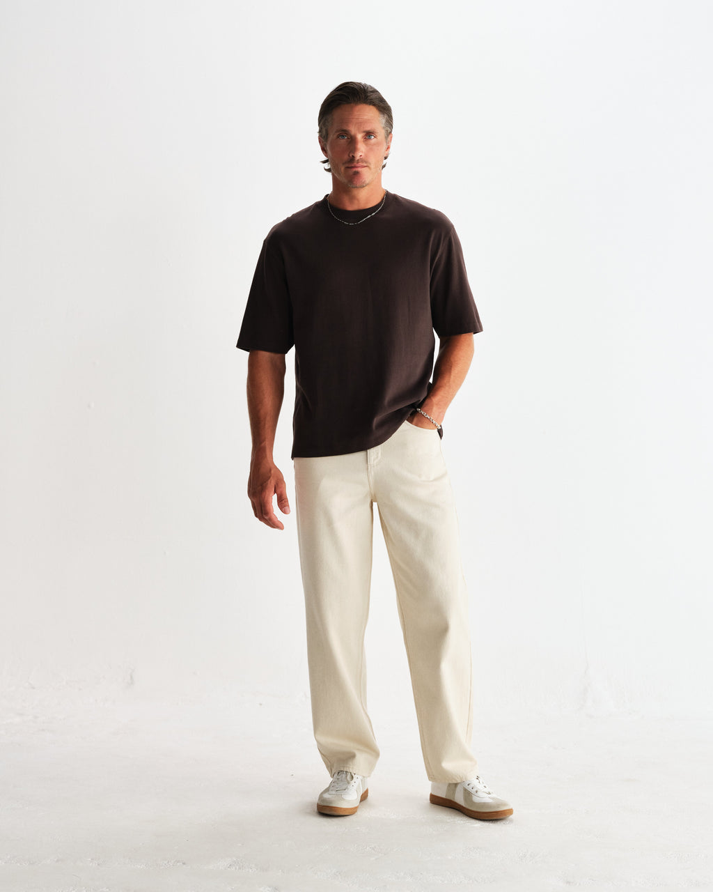 Milton - Dark Brown Organic Emorised Cotton T-Shirt