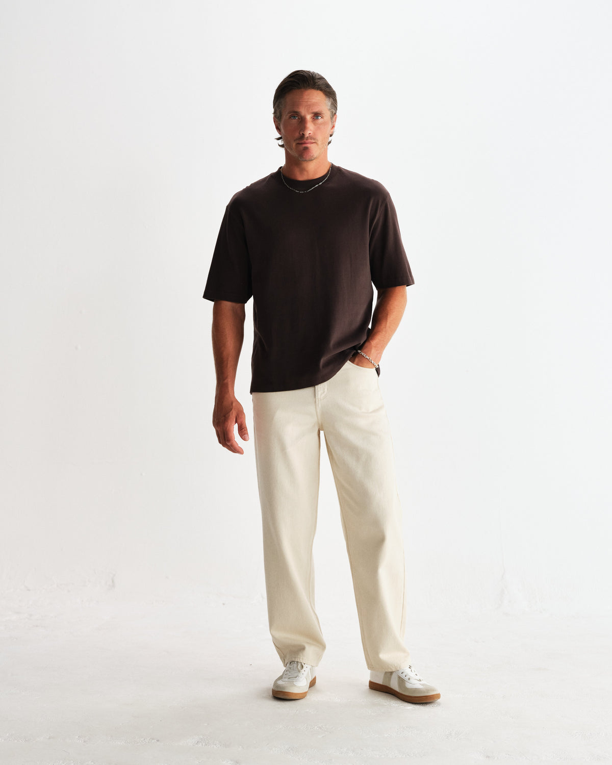 Milton - Dark Brown Organic Emorised Cotton T-Shirt