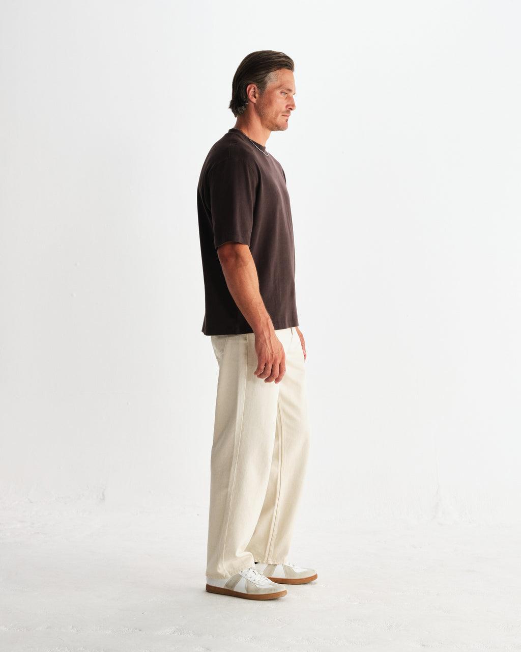 Milton - Dark Brown Organic Emorised Cotton T-Shirt