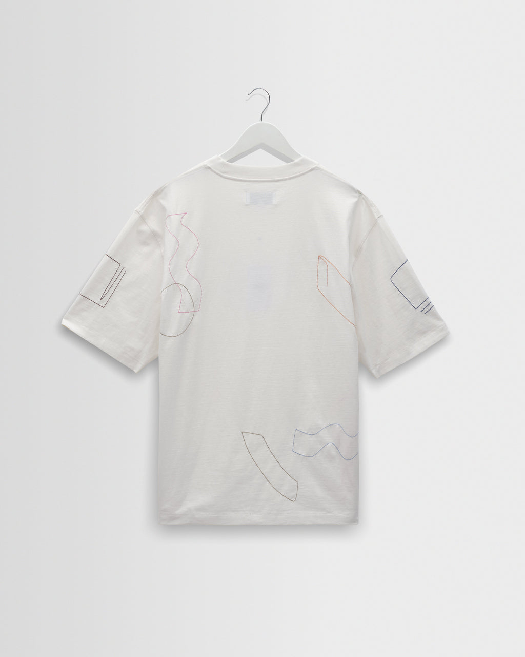 Milton - Ecru Organic Cotton Embroidered Shapes T-Shirt