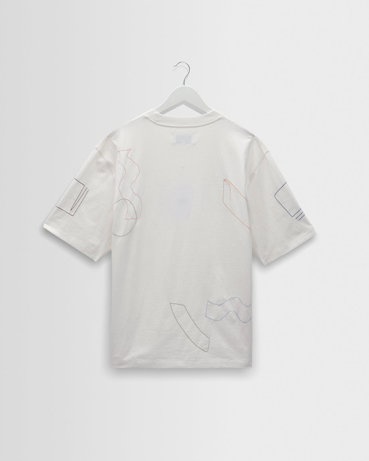 Milton - Ecru Organic Cotton Embroidered Shapes T-Shirt