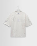 Milton - Ecru Organic Cotton Embroidered Shapes T-Shirt