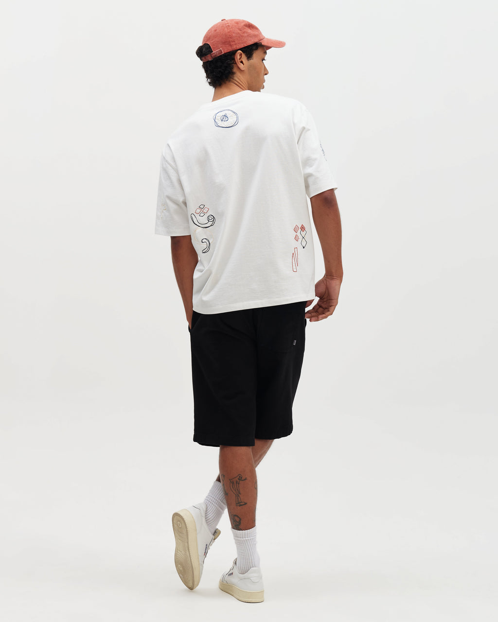 Milton - Ecru Sun Doodle Organic Cotton Graphic T-Shirt
