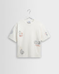 Milton - Ecru Sun Doodle Organic Cotton Graphic T-Shirt