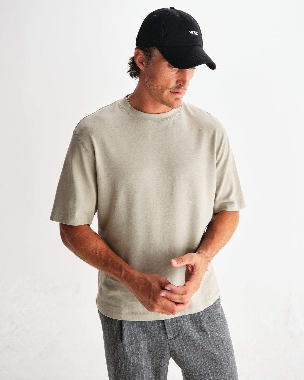 Milton - Light Sage Organic Emorised Cotton T-Shirt