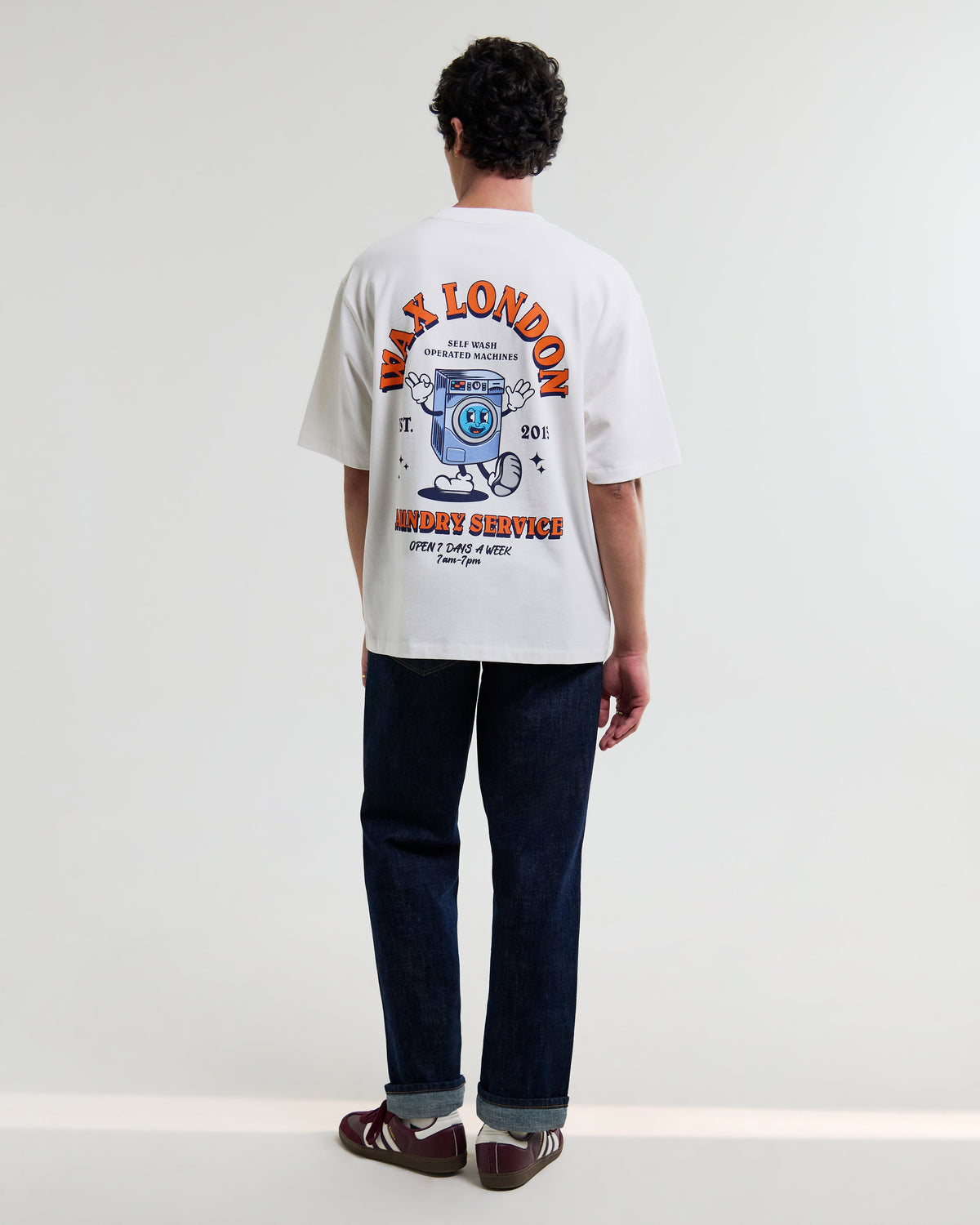 Milton - Off White Organic Cotton Laundry Graphic T-Shirt