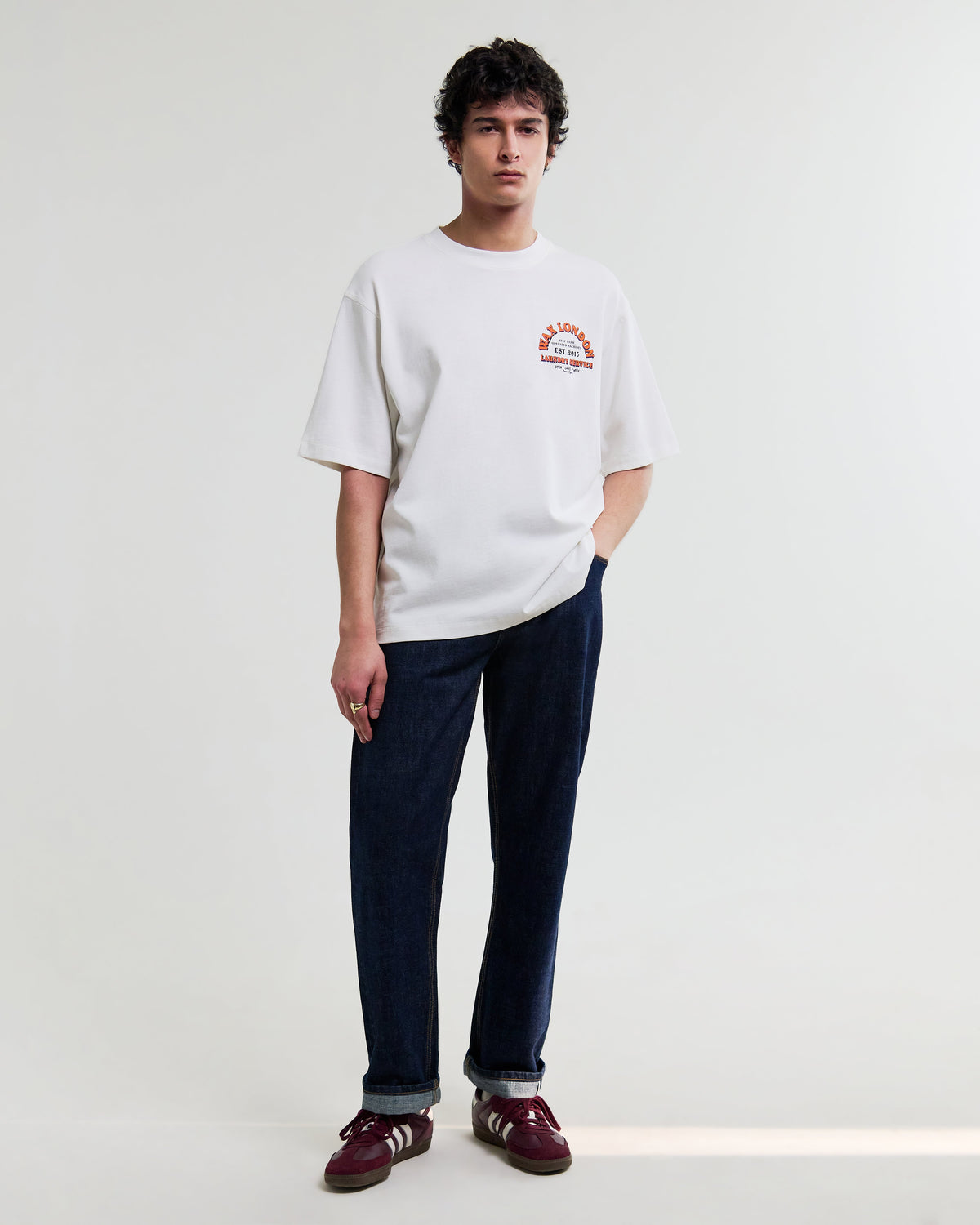 Milton - Off White Organic Cotton Laundry Graphic T-Shirt