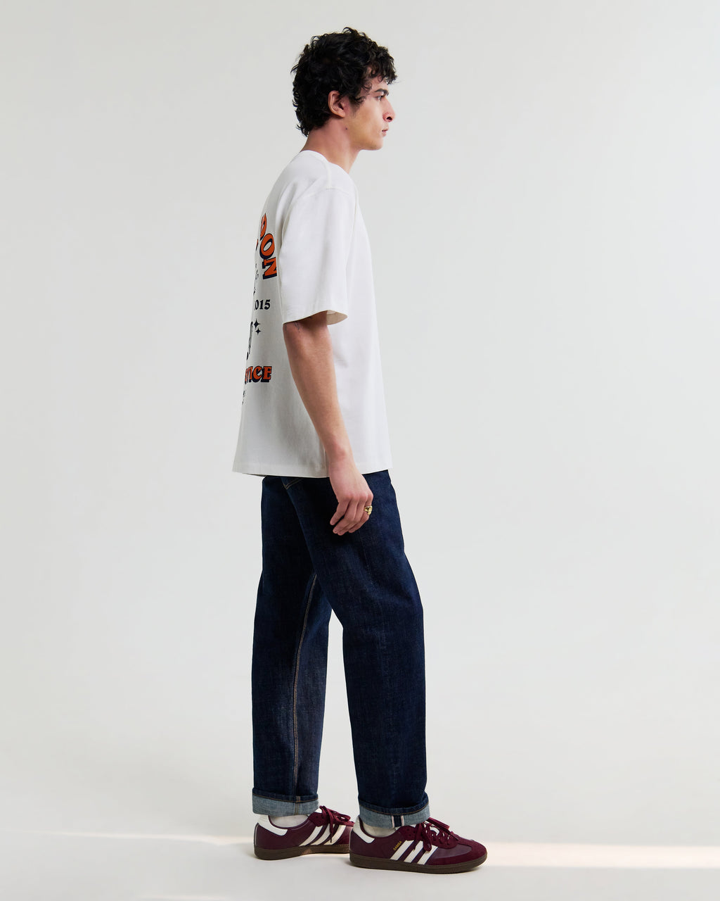 Milton - Off White Organic Cotton Laundry Graphic T-Shirt