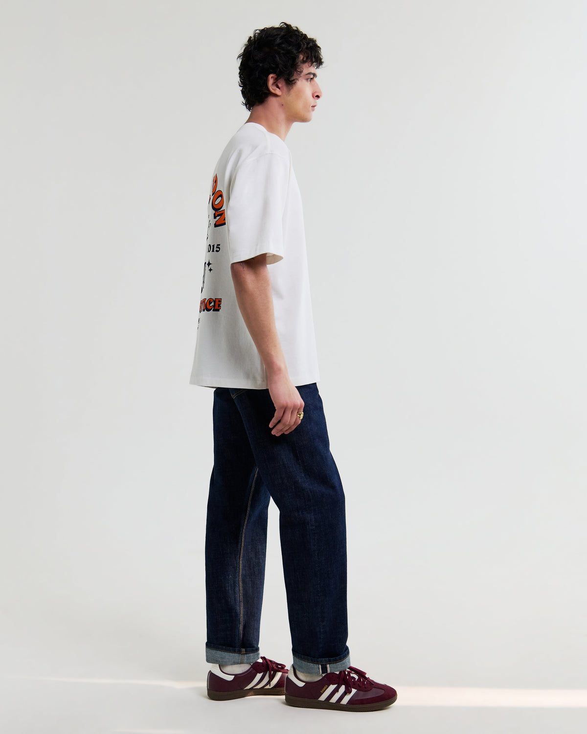 Milton - Off White Organic Cotton Laundry Graphic T-Shirt