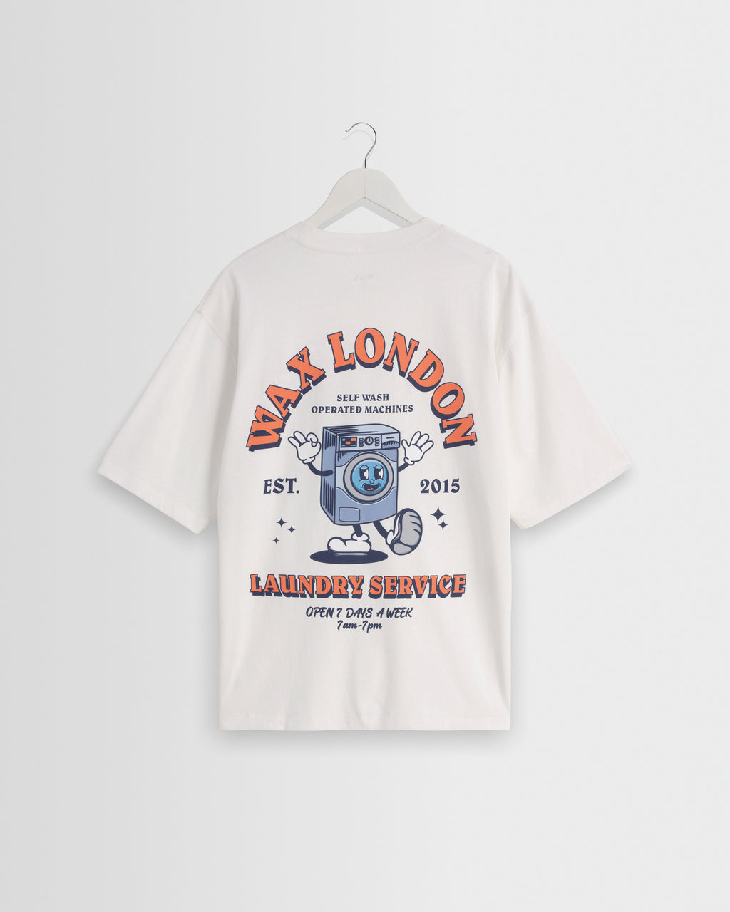 Milton - Off White Organic Cotton Laundry Graphic T-Shirt