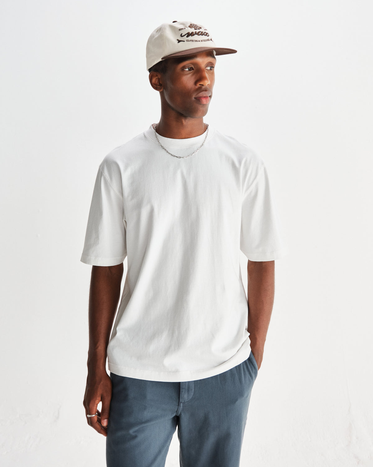 Milton - White Organic Compact Cotton T-Shirt