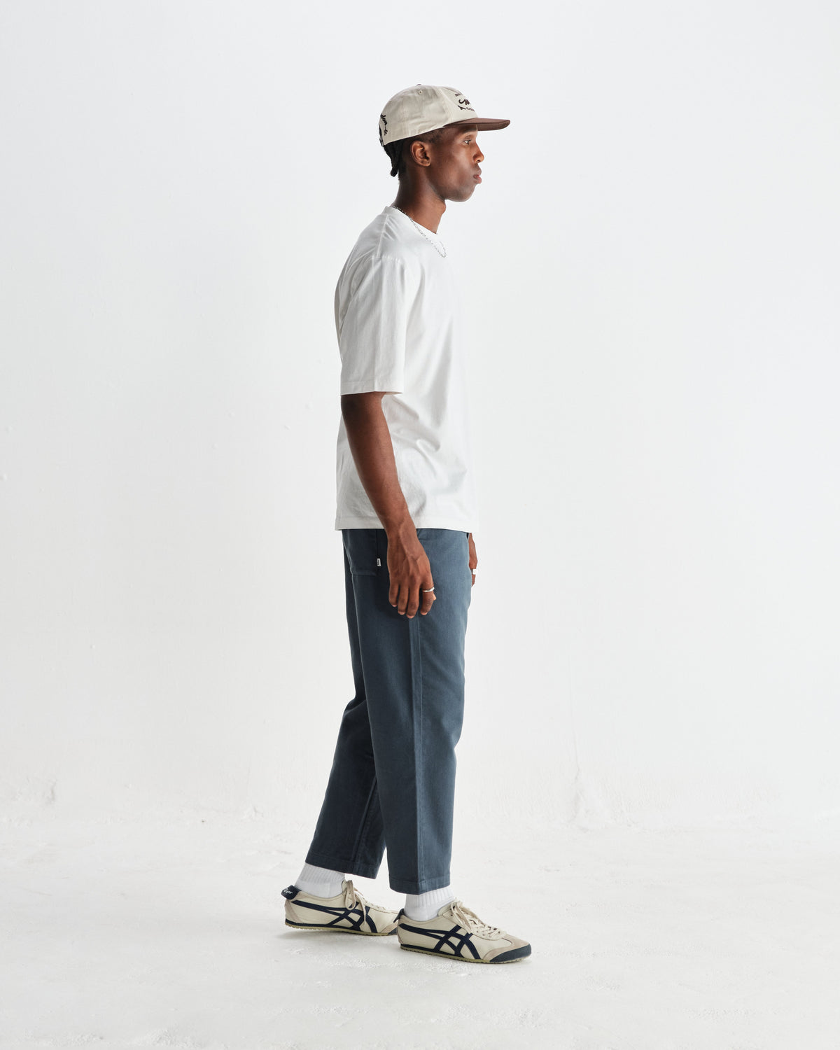 Milton - White Organic Compact Cotton T-Shirt