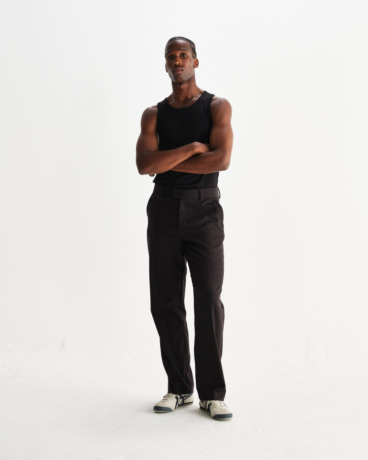 Montague - Black Ribbed Organic Cotton Vest