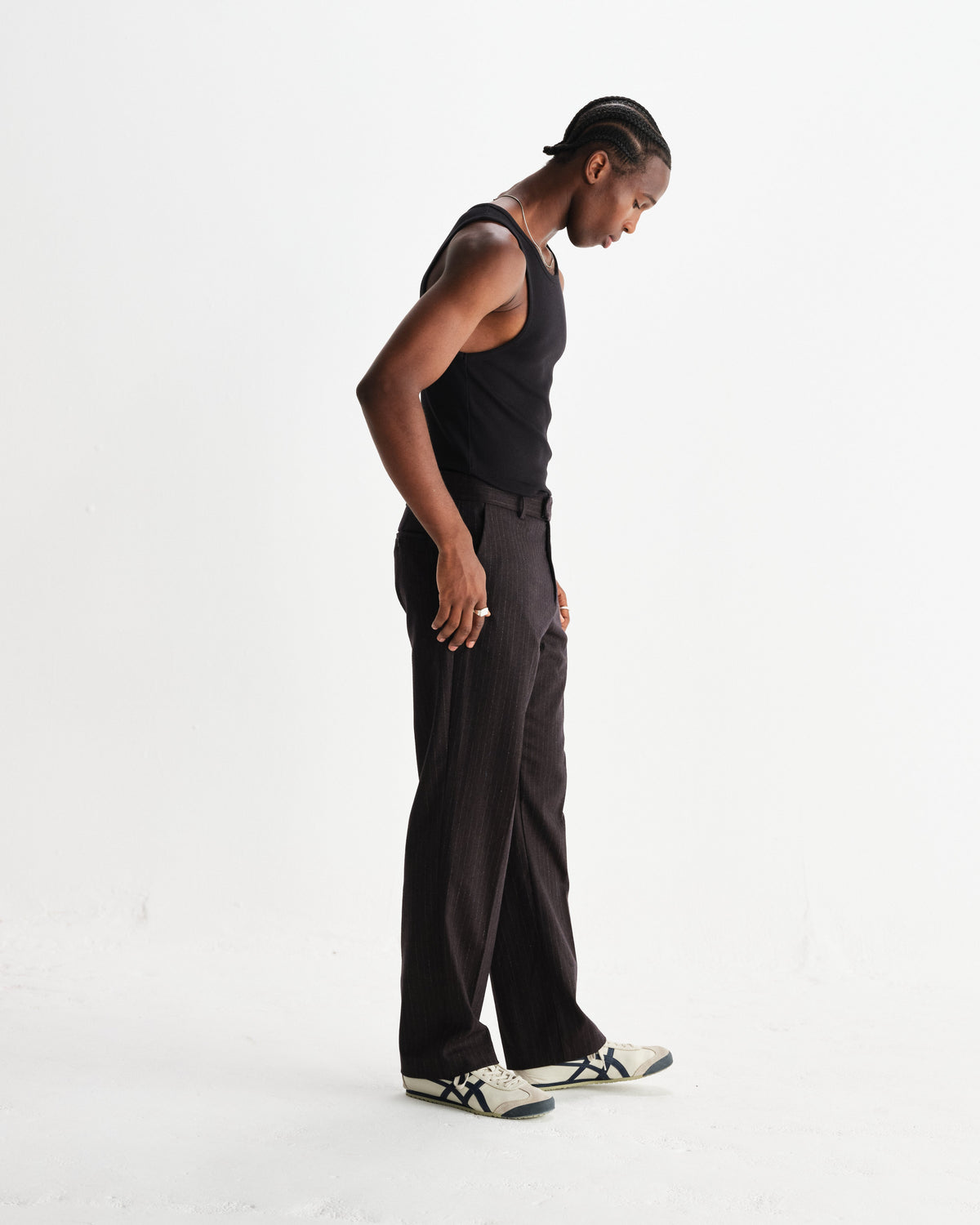 Montague - Black Ribbed Organic Cotton Vest