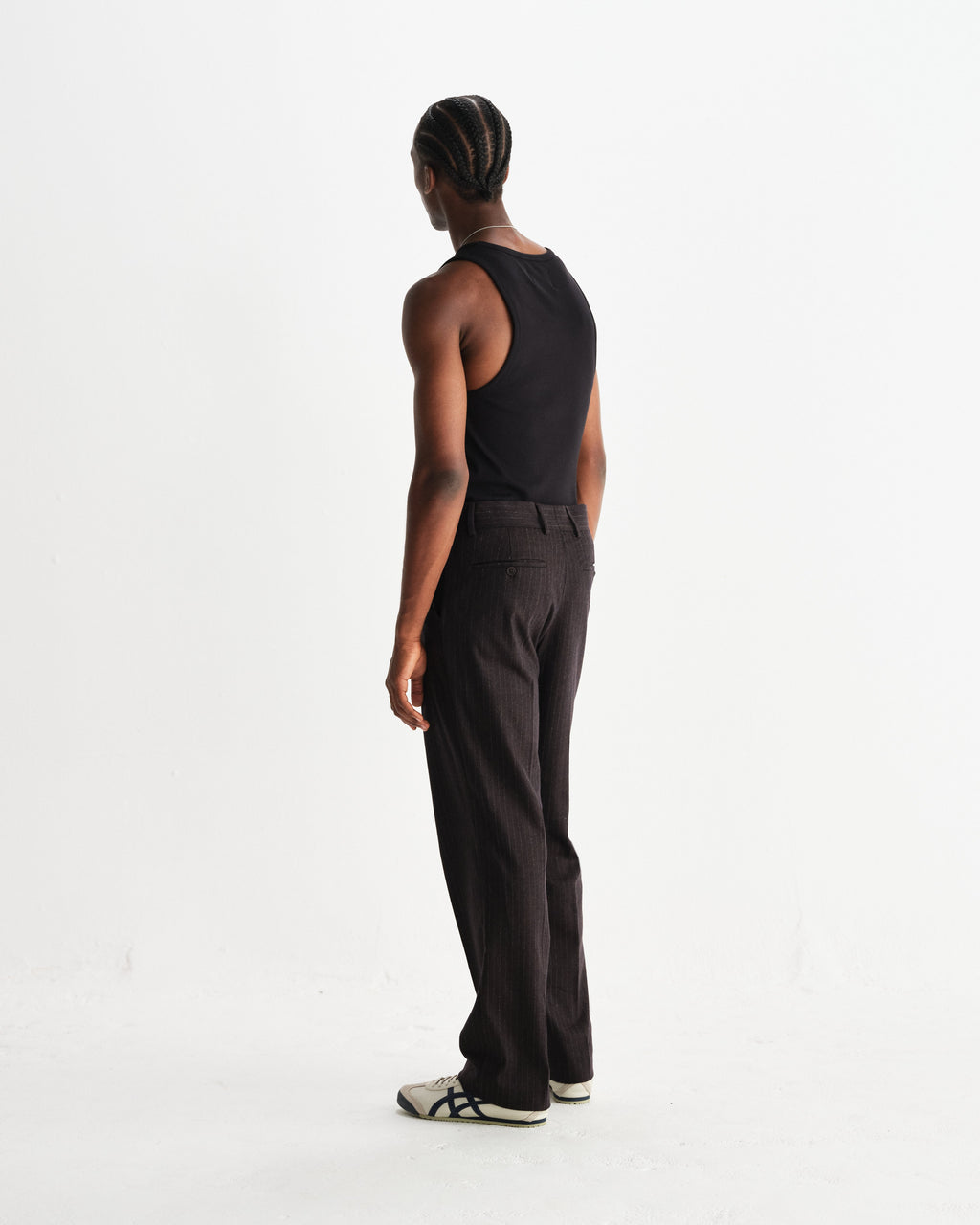 Montague - Black Ribbed Organic Cotton Vest