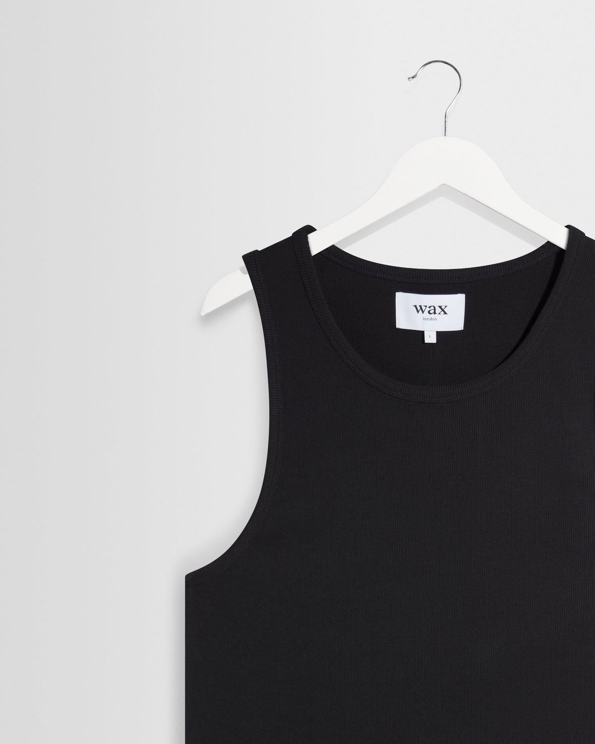 Montague - Black Ribbed Organic Cotton Vest