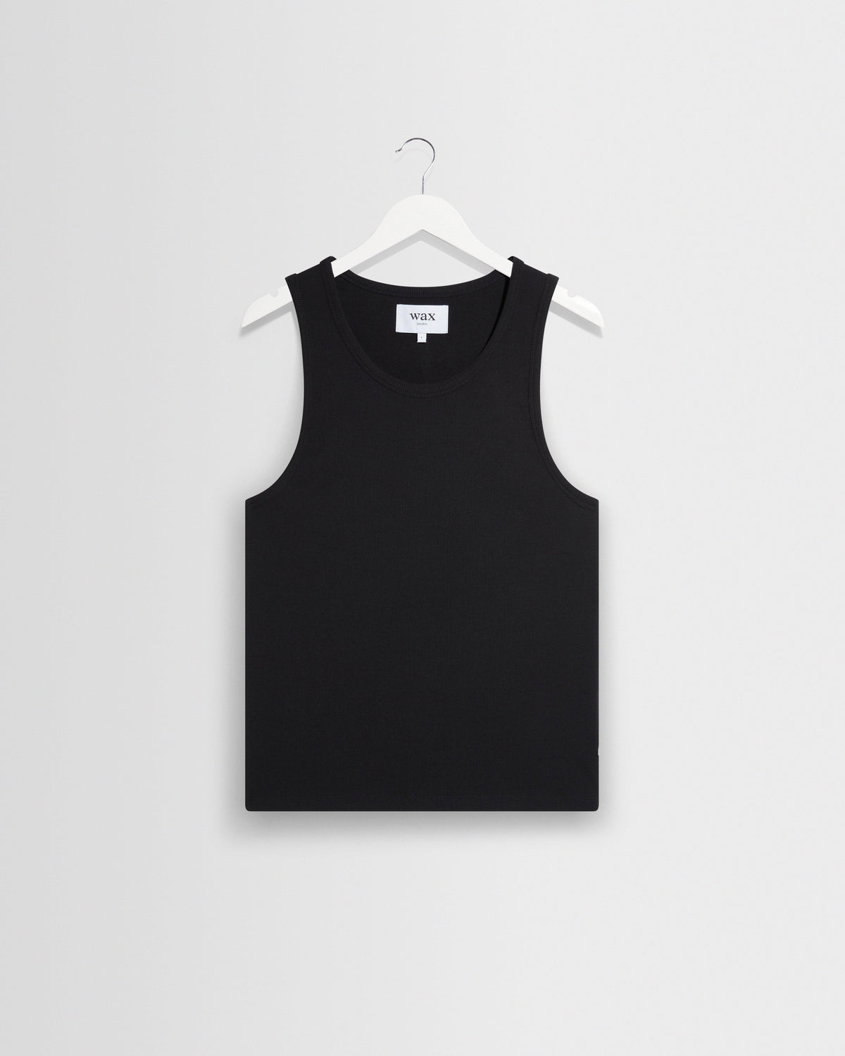 Montague - Black Ribbed Organic Cotton Vest