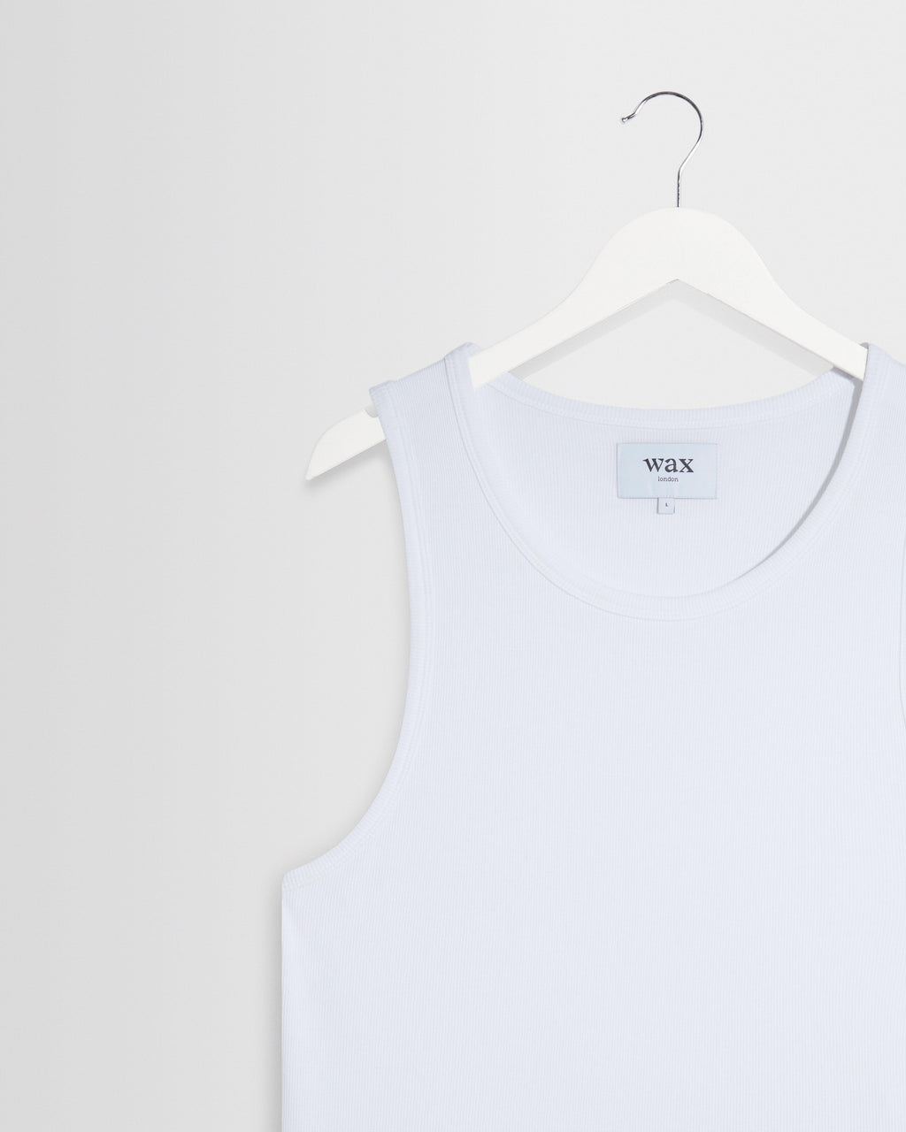 Montague - White Ribbed Organic Cotton Vest
