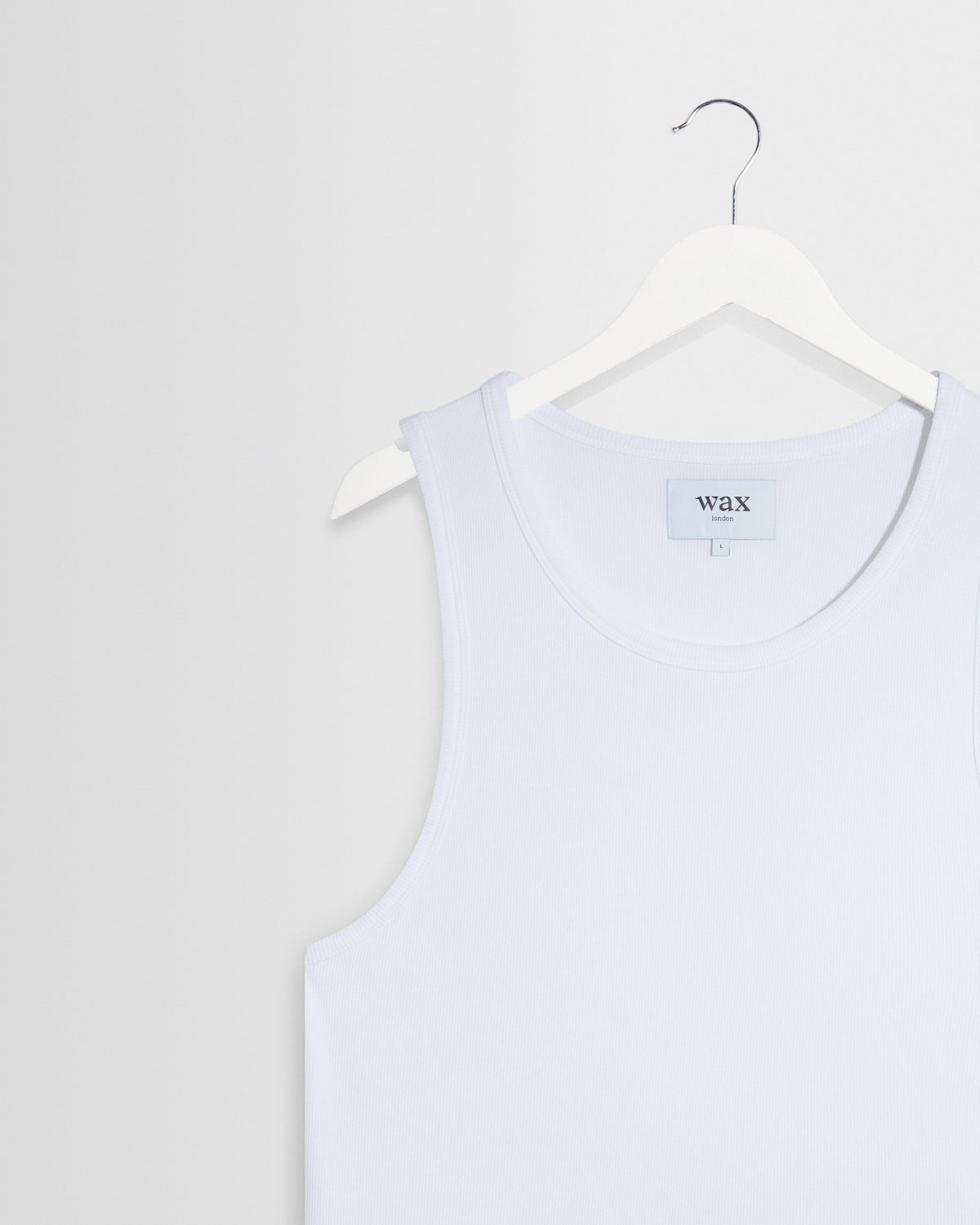 Montague - White Ribbed Organic Cotton Vest