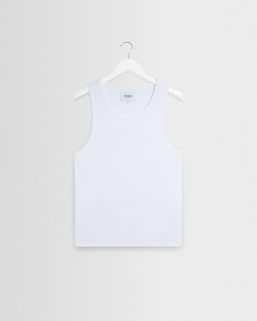 Montague - White Ribbed Organic Cotton Vest