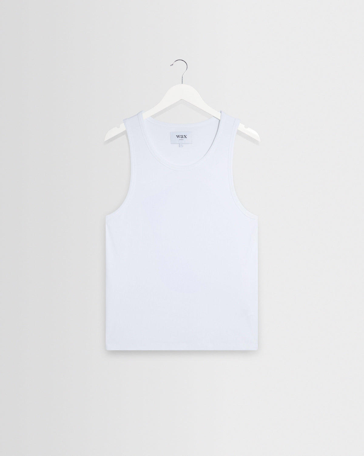 Montague - White Ribbed Organic Cotton Vest