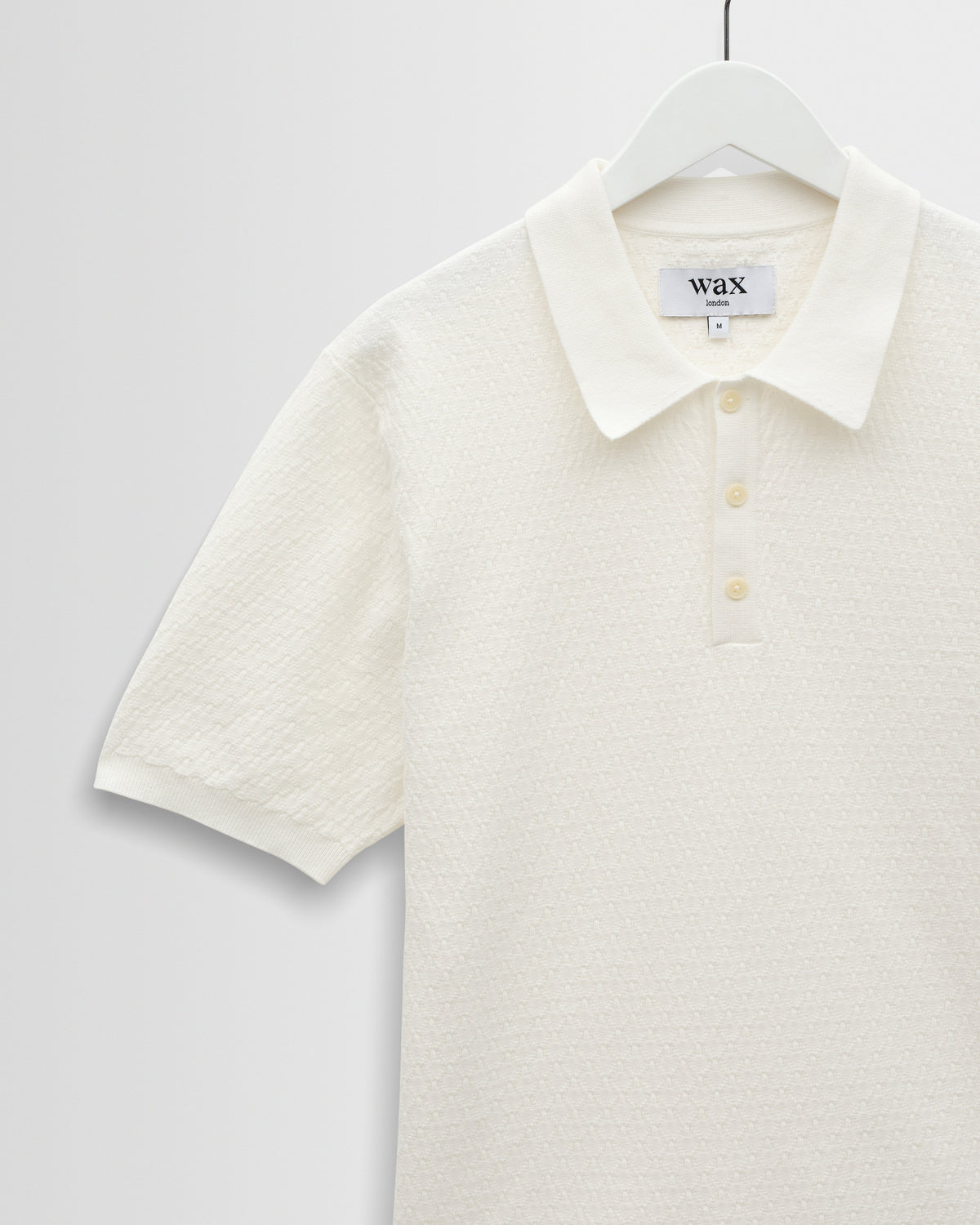 Naples - Ecru Retro Diamond Knitted Polo