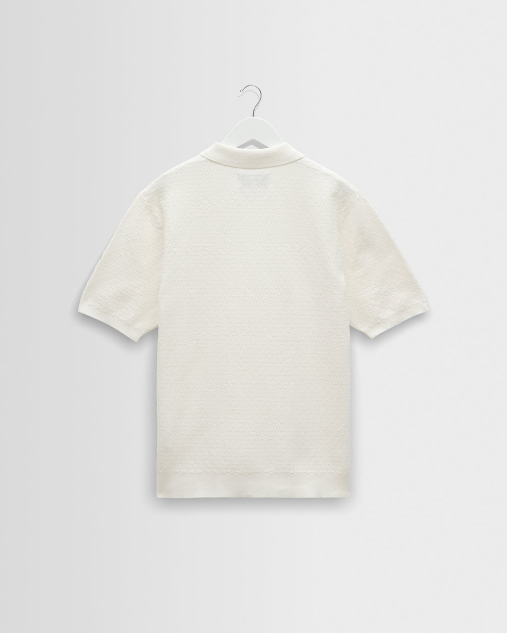 Naples - Ecru Retro Diamond Knitted Polo
