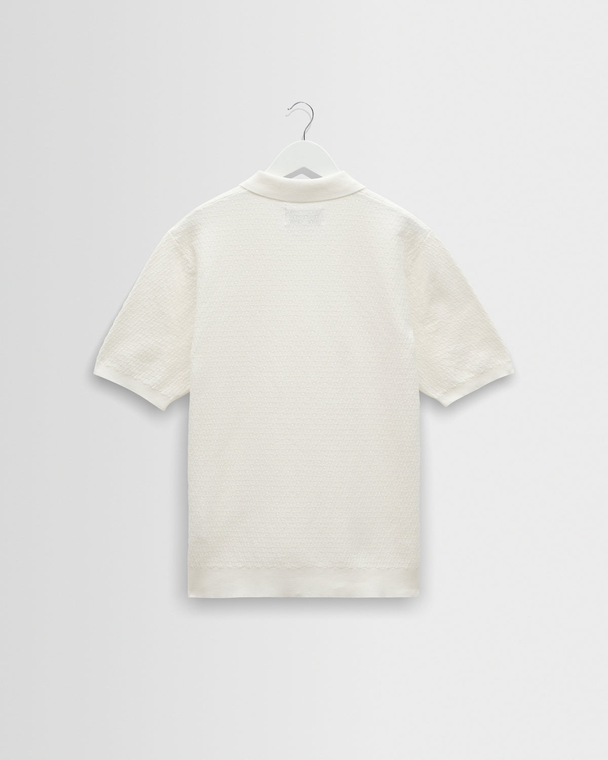 Naples - Ecru Retro Diamond Knitted Polo