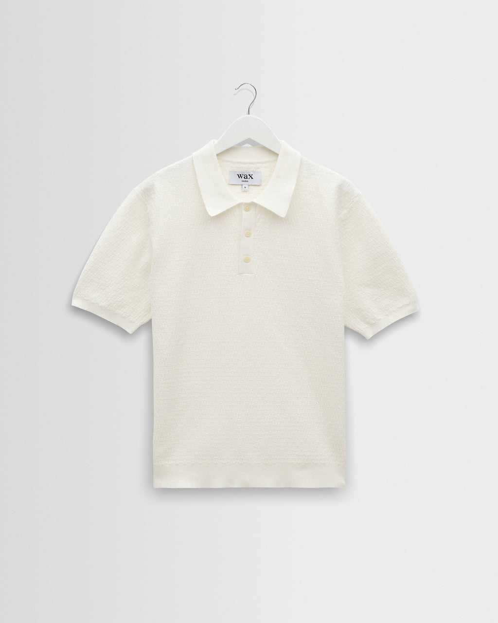 Naples - Ecru Retro Diamond Knitted Polo
