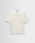 Naples - Ecru Retro Diamond Knitted Polo