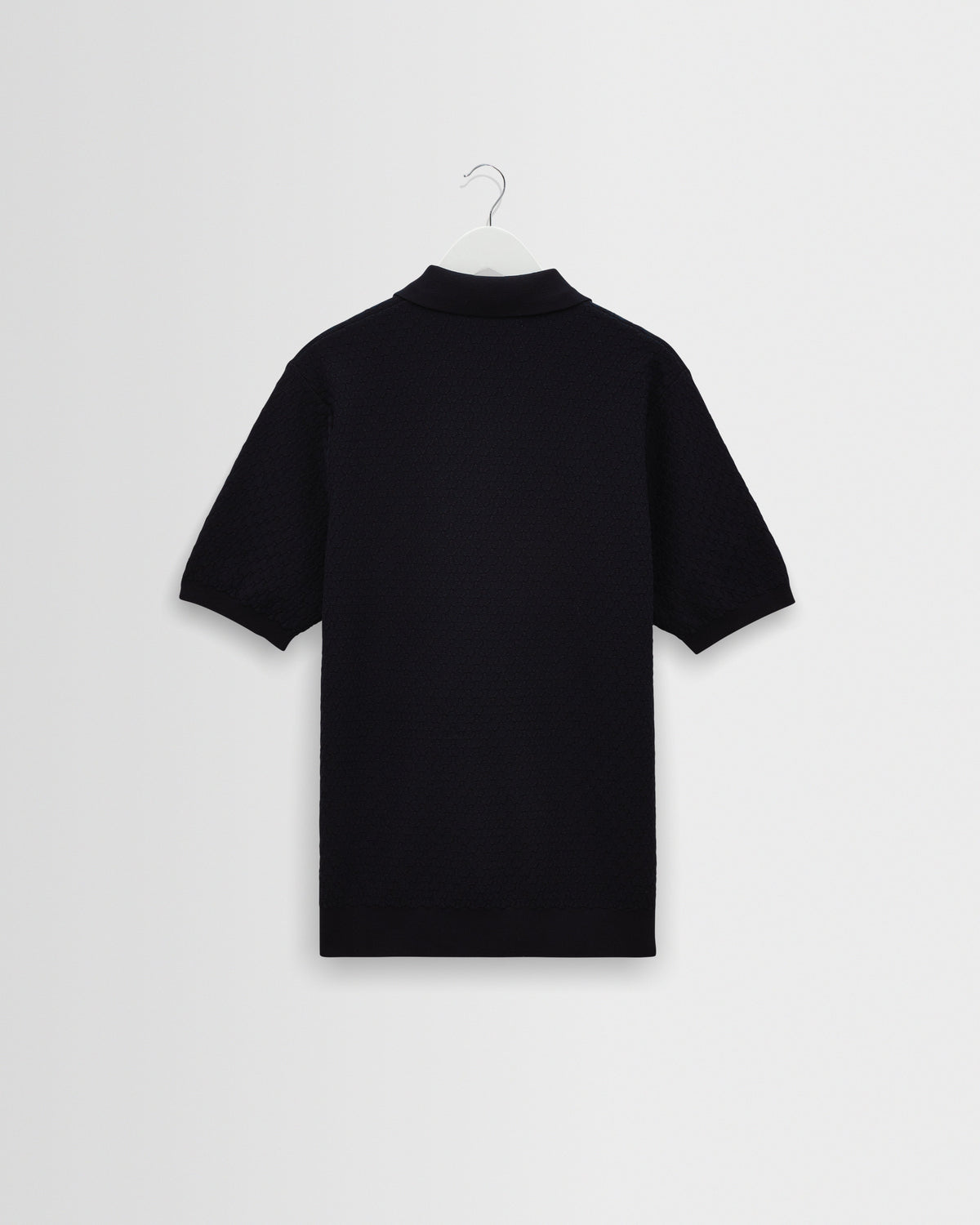 Naples - Navy Retro Diamond Knitted Polo