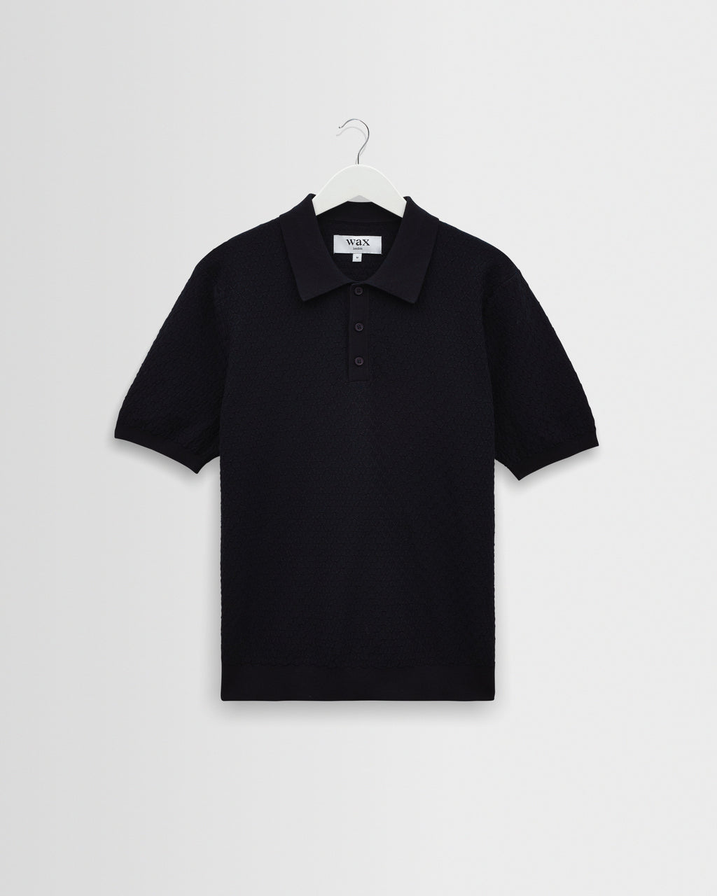 Naples - Navy Retro Diamond Knitted Polo