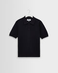 Naples - Navy Retro Diamond Knitted Polo