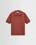 Naples - Rust Retro Diamond Knitted Polo