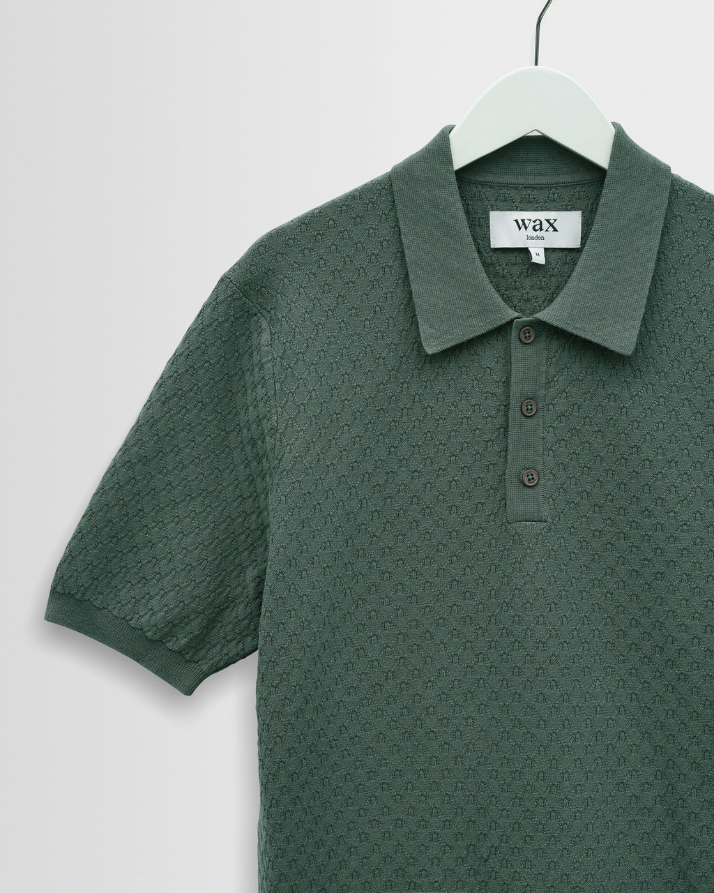 Naples - Sea Green Retro Diamond Knitted Polo