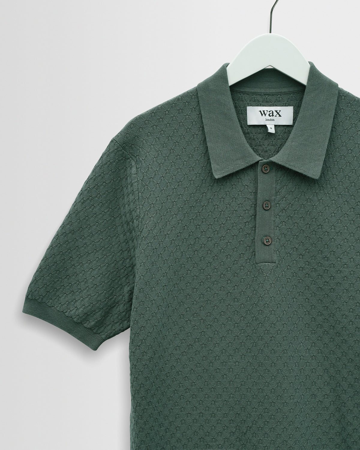 Naples - Sea Green Retro Diamond Knitted Polo