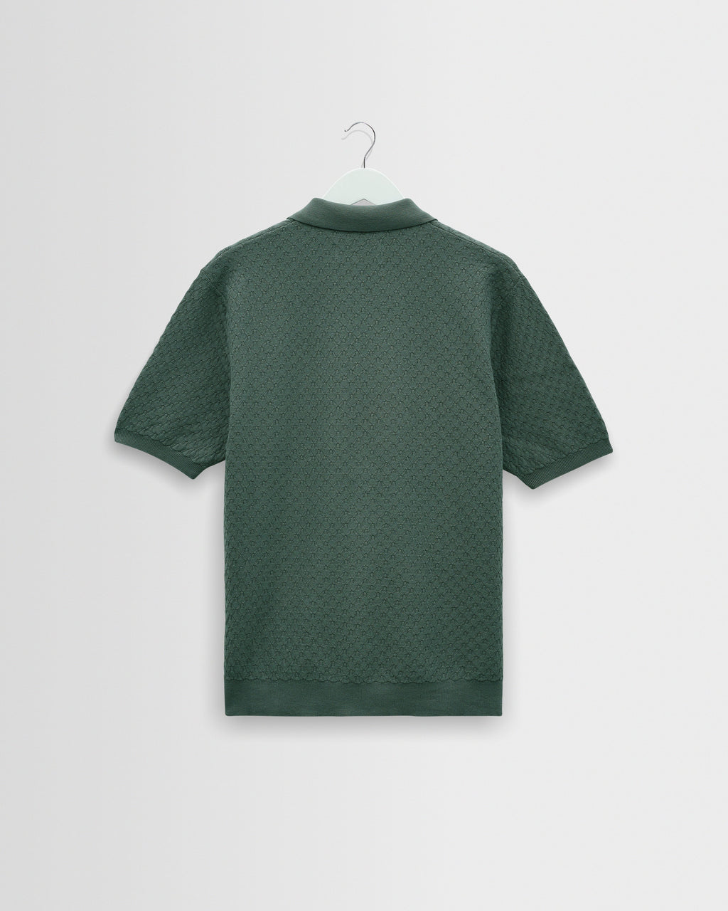 Naples - Sea Green Retro Diamond Knitted Polo
