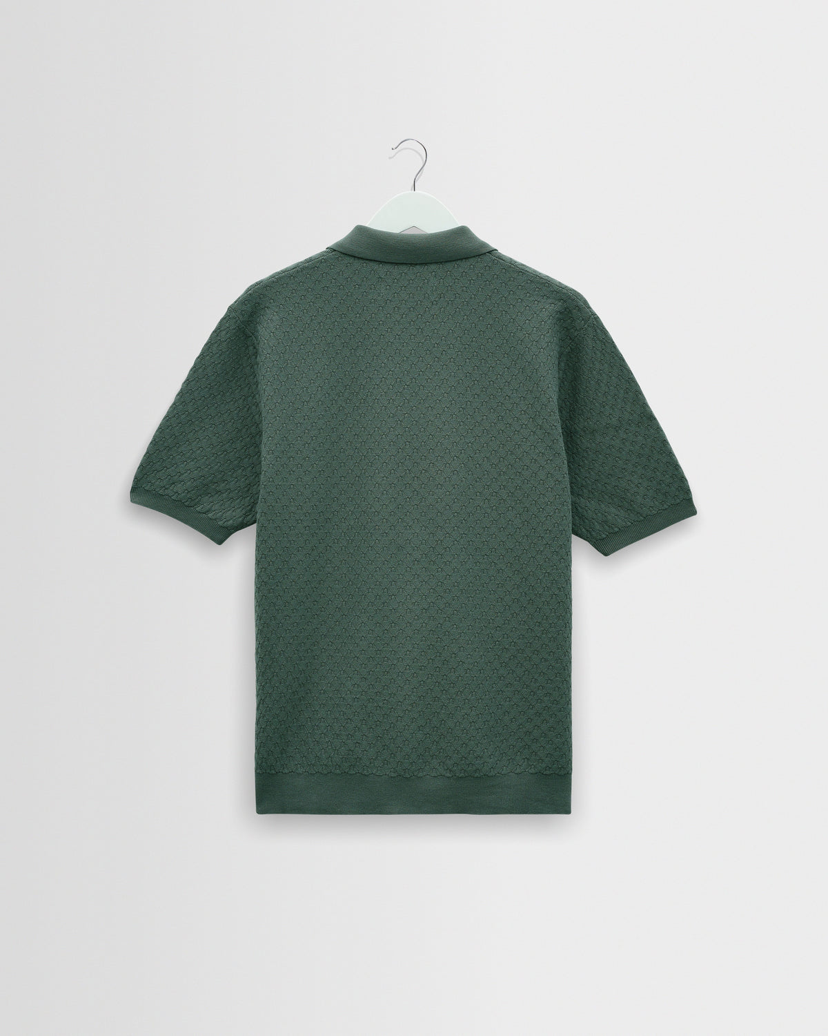 Naples - Sea Green Retro Diamond Knitted Polo