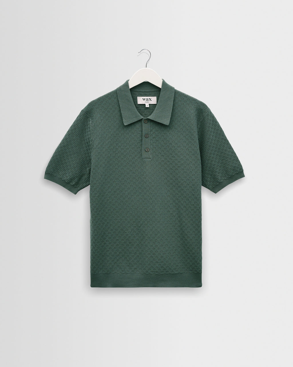 Naples - Sea Green Retro Diamond Knitted Polo