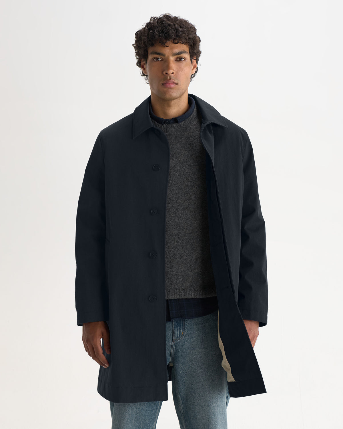 Navarino - Dark Navy Water Repellent Twill Mac